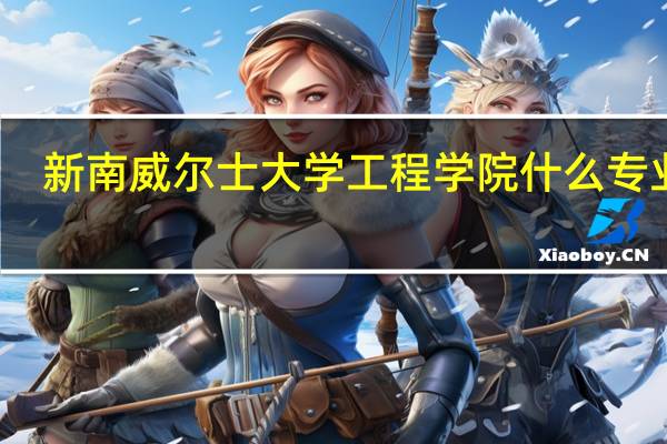 新南威尔士大学工程学院什么专业好