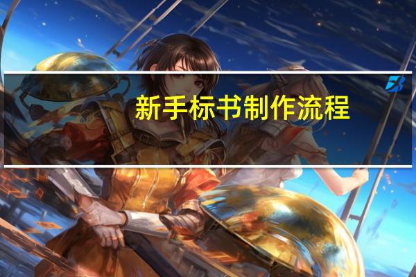 新手标书制作流程（新手如何制作标书）