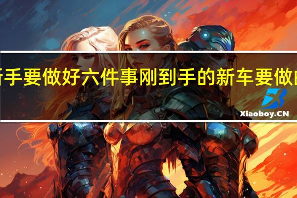 新手要做好六件事 刚到手的新车要做的6件事