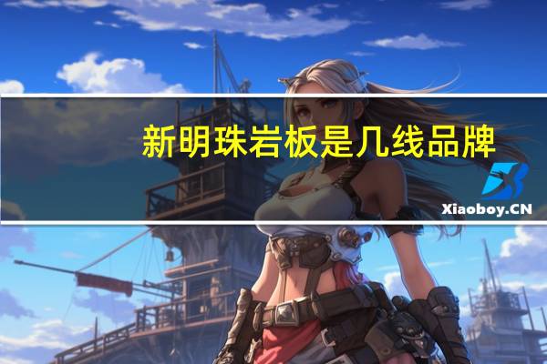新明珠岩板是几线品牌