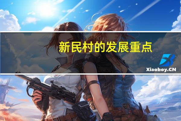 新民村的发展重点
