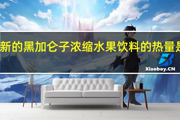 新的 黑加仑子浓缩水果饮料的热量是多少