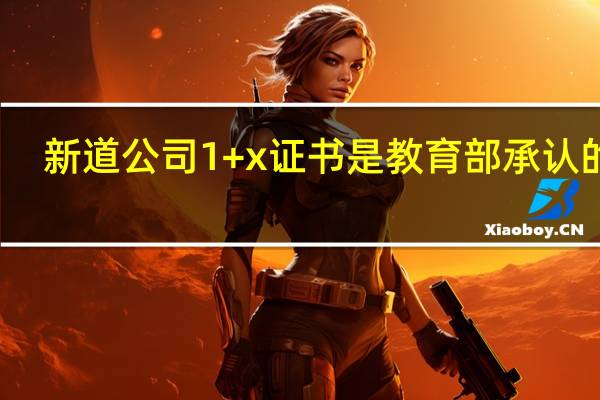 新道公司1+x证书是教育部承认的吗