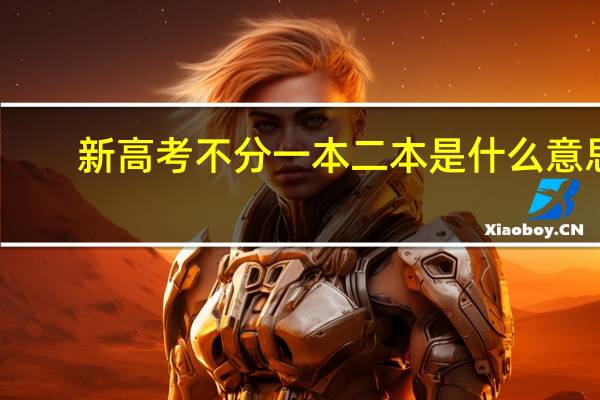新高考不分一本二本是什么意思