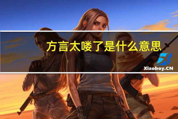 方言太喽了是什么意思