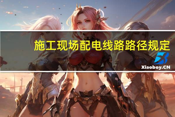 施工现场配电线路路径规定
