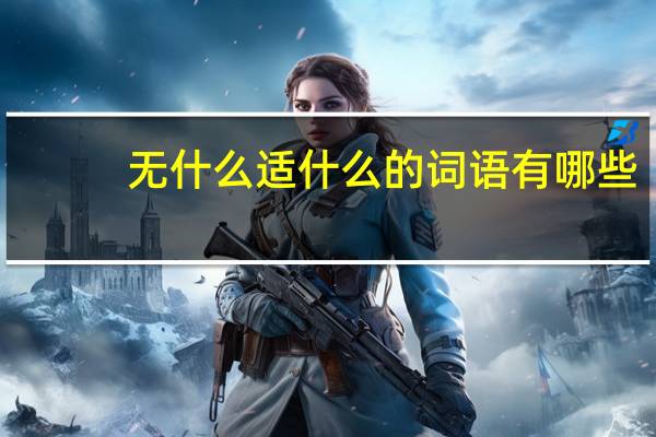 无什么适什么的词语有哪些?