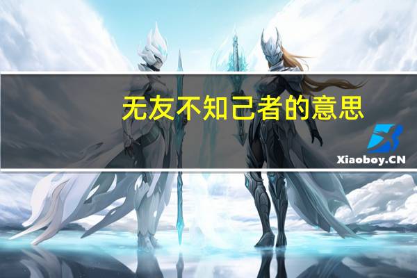 无友不知己者的意思