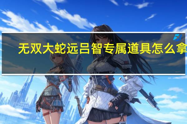 无双大蛇远吕智专属道具怎么拿啊