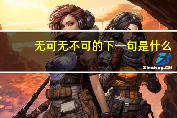 无可无不可的下一句是什么