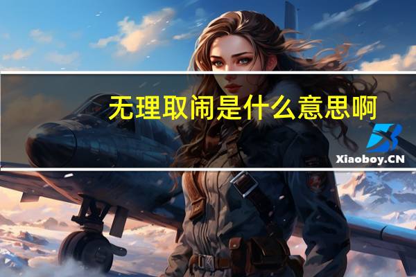 无理取闹是什么意思啊