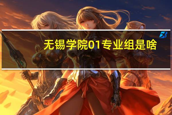 无锡学院01专业组是啥