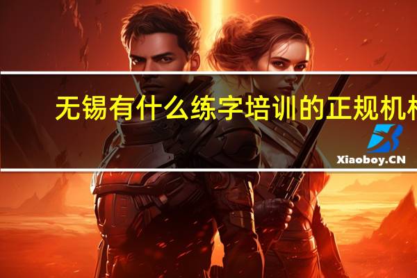 无锡有什么练字培训的正规机构