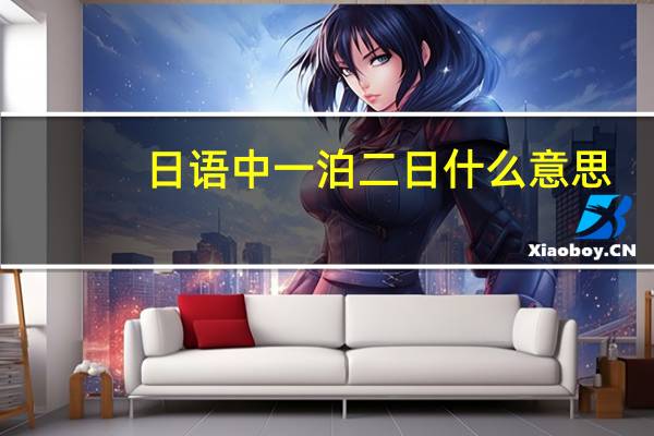 日语中一泊二日什么意思