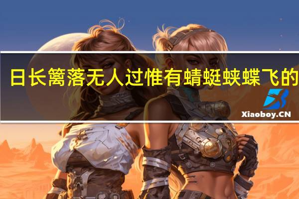 日长篱落无人过惟有蜻蜓蛱蝶飞的意思