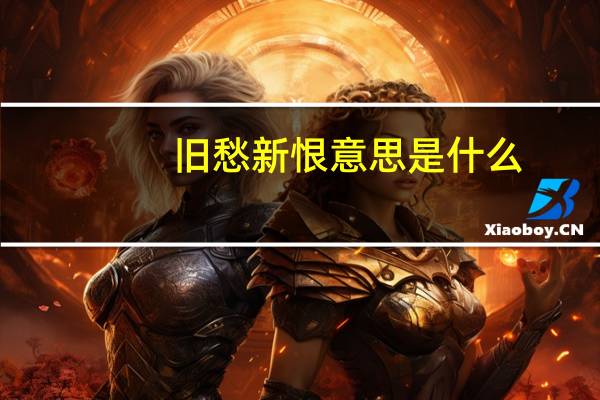 旧愁新恨意思是什么