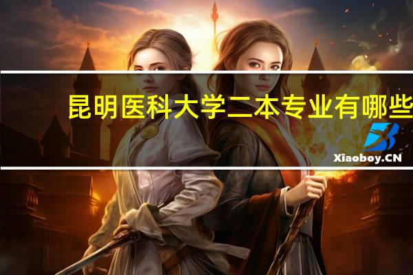 昆明医科大学二本专业有哪些