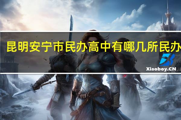 昆明安宁市民办高中有哪几所民办高中