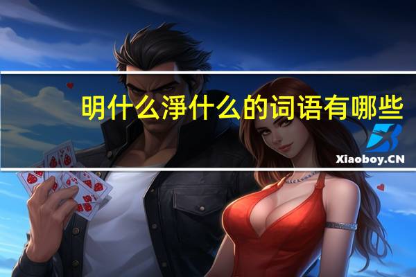 明什么淨什么的词语有哪些?