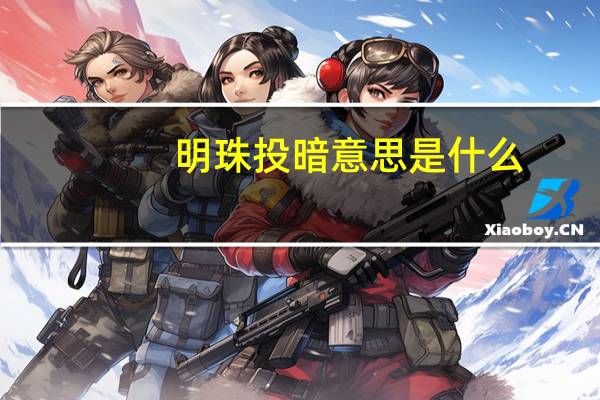 明珠投暗意思是什么