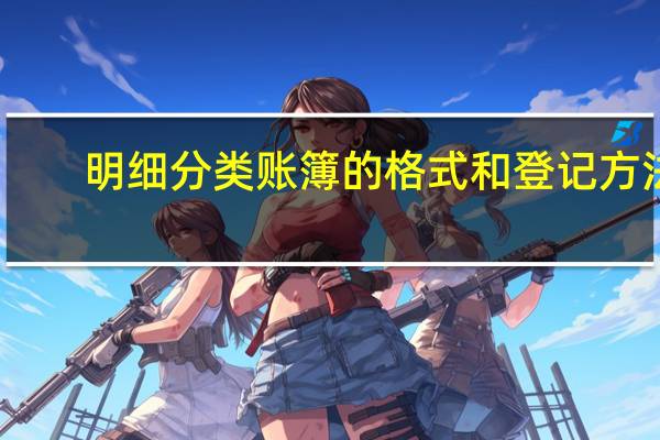 明细分类账簿的格式和登记方法