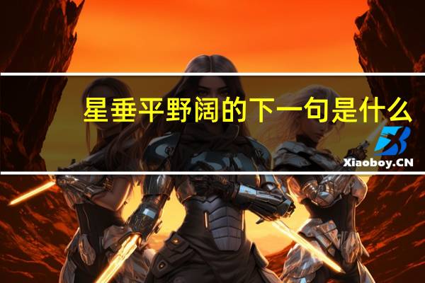 星垂平野阔的下一句是什么