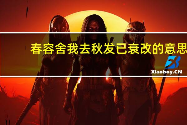 春容舍我去秋发已衰改的意思