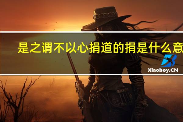 是之谓不以心捐道的捐是什么意思