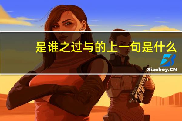 是谁之过与的上一句是什么