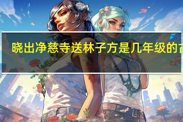 晓出净慈寺送林子方是几年级的古诗