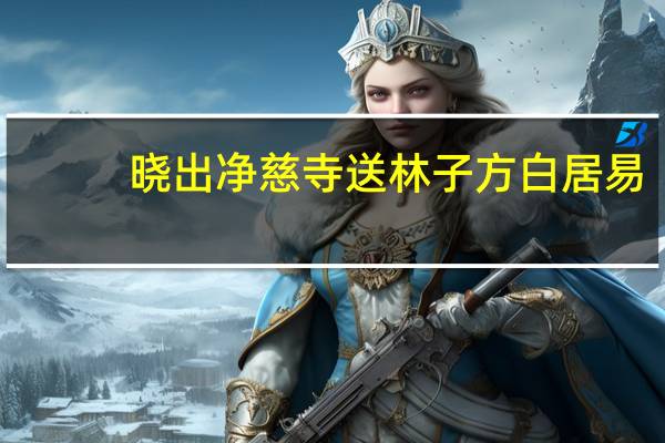 晓出净慈寺送林子方白居易