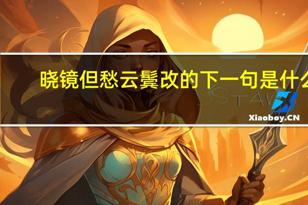 晓镜但愁云鬓改的下一句是什么