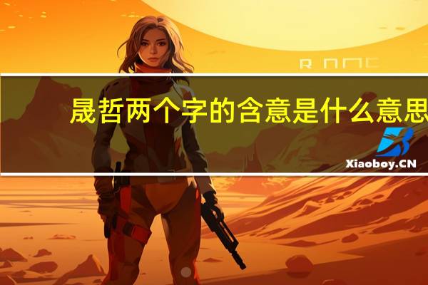 晟哲两个字的含意是什么意思