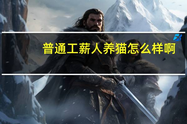 普通工薪人养猫怎么样啊