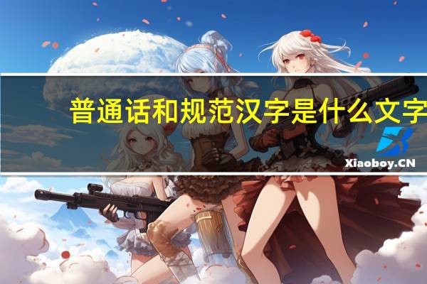 普通话和规范汉字是什么文字