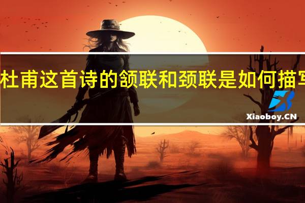 晴杜甫这首诗的颔联和颈联是如何描写景物的(晴杜甫)