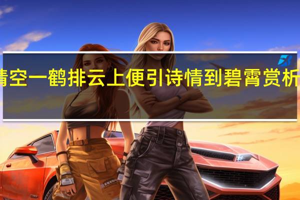 晴空一鹤排云上便引诗情到碧霄赏析什么意
