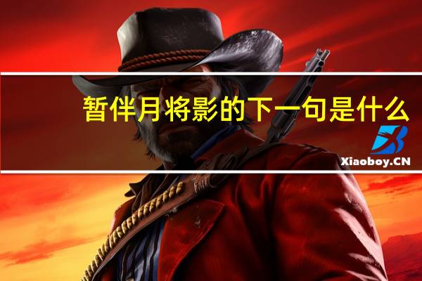 暂伴月将影的下一句是什么