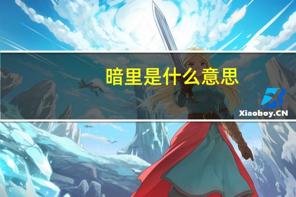 暗里是什么意思