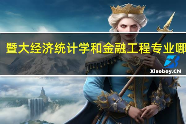 暨大经济统计学和金融工程专业哪个好