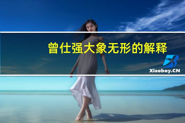 曾仕强大象无形的解释