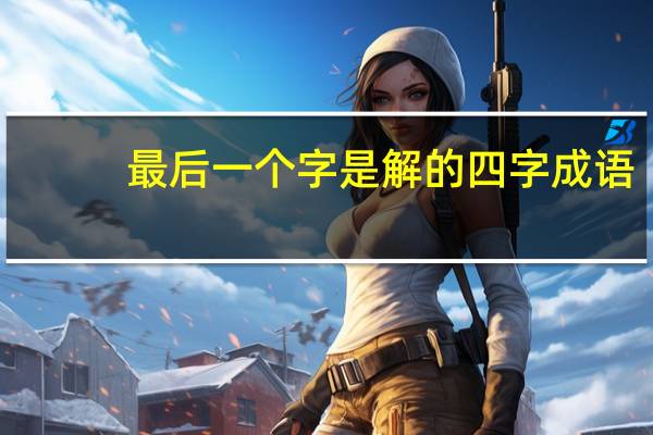 最后一个字是解的四字成语