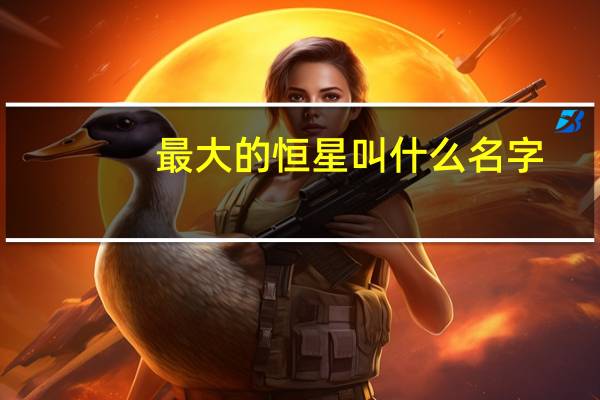 最大的恒星叫什么名字（最大的恒星）