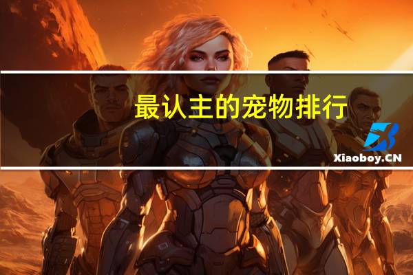 最认主的宠物排行