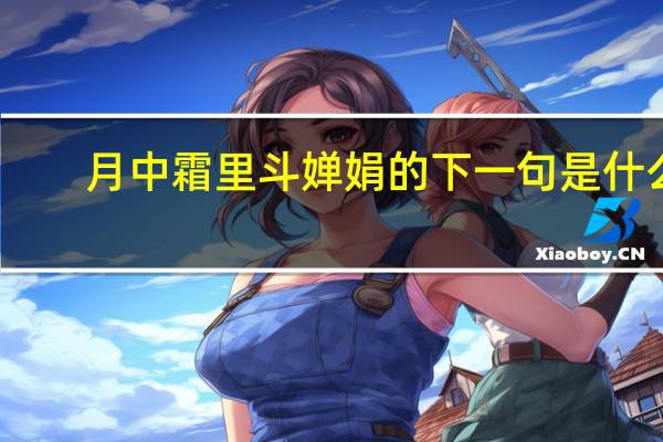 月中霜里斗婵娟的下一句是什么