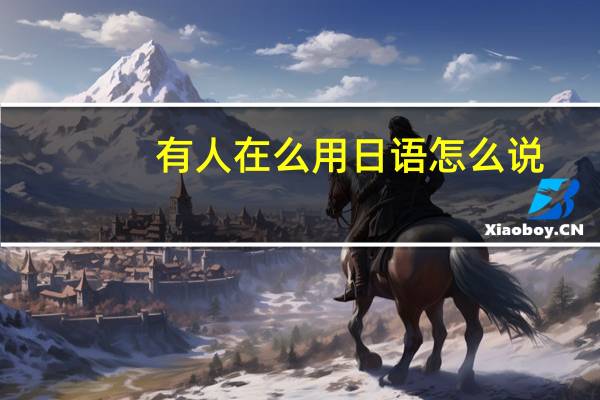 有人在么用日语怎么说