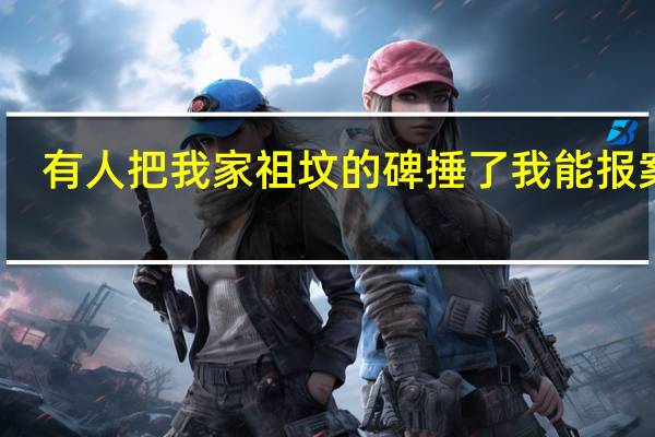 有人把我家祖坟的碑捶了我能报案吗