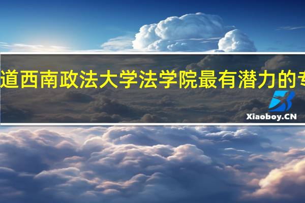 有人知道西南政法大学法学院最有潜力的专业是哪个吗