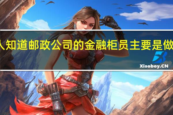 有人知道邮政公司的金融柜员主要是做什么的吗