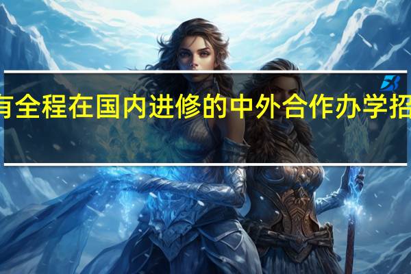 有全程在国内进修的中外合作办学招生项目